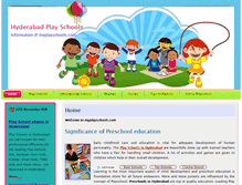 Tablet Screenshot of myplayschools.com